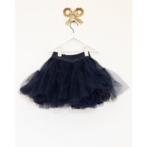 navy tulle skirt / 3-5T
